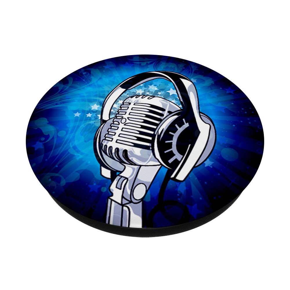 Professional Blue Microphone Headphones for Singers & Music Lovers - Swappable PopGrip Phone Grip for iPhone, Samsung & Tablets - Perfect for Karaoke, Live Streaming & Music Recording