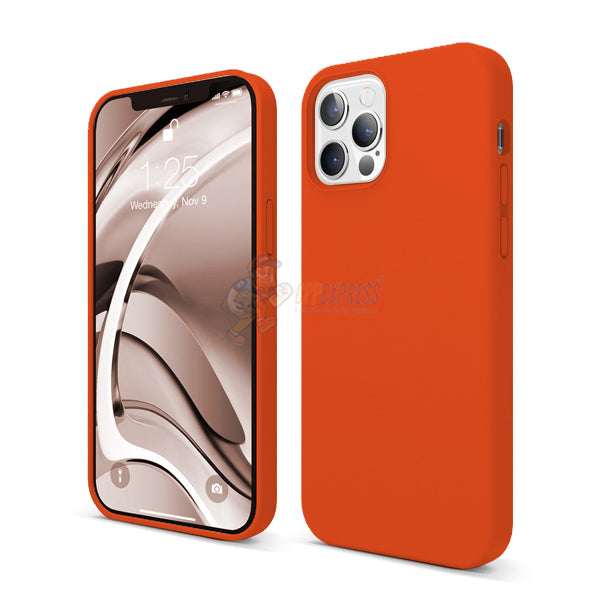iPhone 12 Pro Max Case - Slim Soft Silicone Protective Shockproof Cover (Orange) - Perfect for Daily Use, Travel & Outdoor Activities