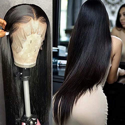 QUINLUX WIGS 13x6 HD Transparent Lace Front Human Hair Wigs - Brazilian Remy Hair 150% Density, Pre Plucked Natural Hairline, Glueless Wig with Bleached Knots for Black Women (14-24 Inch, Natural Color) | Perfect for Daily Wear, Cosplay, and Special Occasions