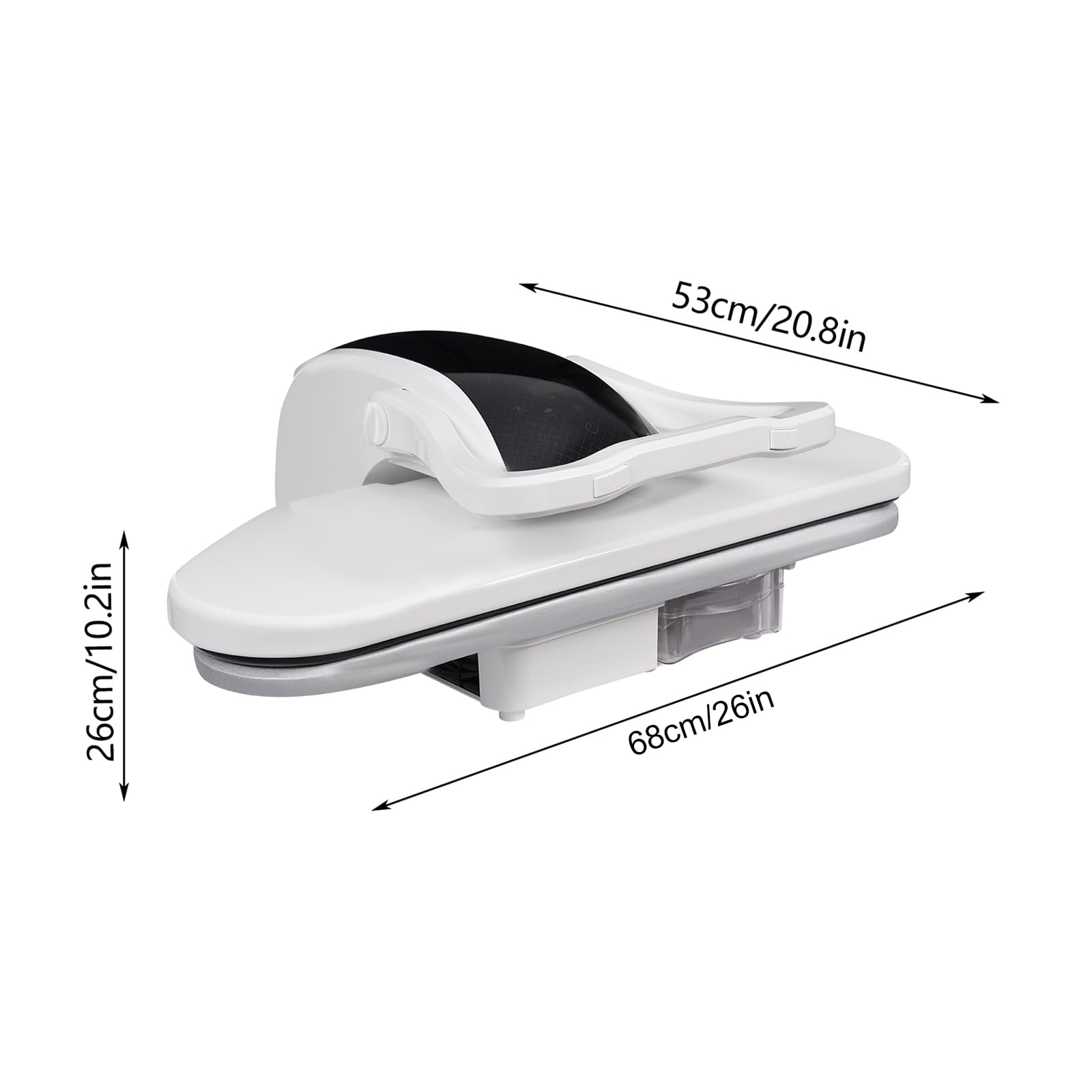 1600W Digital Smart Steam Press for Clothes with Touch Screen & Voice Control - Fast Heating Fabric Iron Press Machine with 42 Steam Outlets & Multiple Fabric Settings (White) - Perfect for Home Laundry, Tailoring Shops, and Professional Garment Care