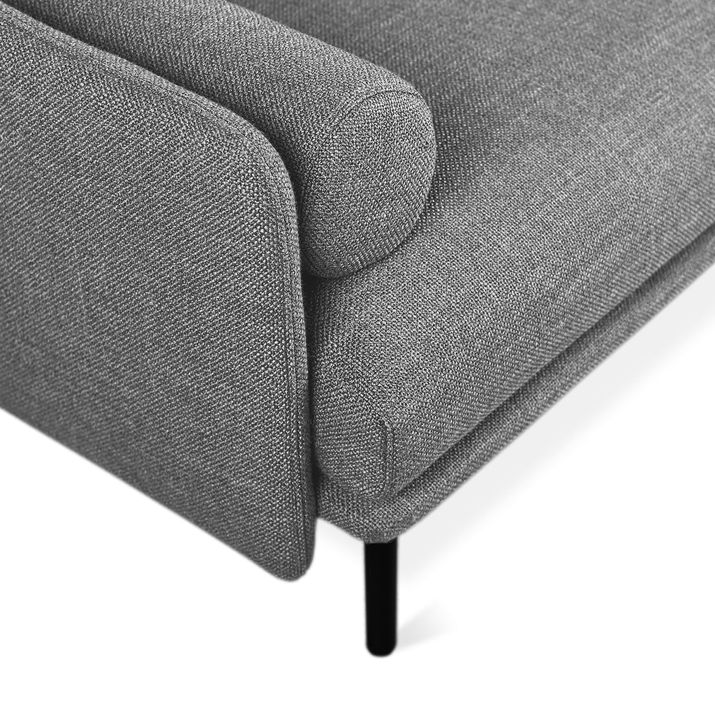 Foundry Sofa - Modern Mid-Century Style Couch for Living Room, Lounge & Office - Durable Upholstered Fabric Sectional with Sturdy Wooden Frame - Perfect for Home, Apartment & Workspace