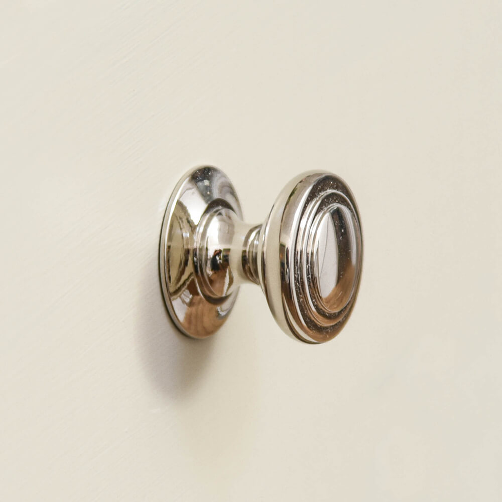 Polished Nickel Stepped Cushion Cabinet Knob - Premium Hardware for Kitchen & Bathroom - 15% OFF - Perfect for Modern Cabinets, Drawers & Furniture Upgrade