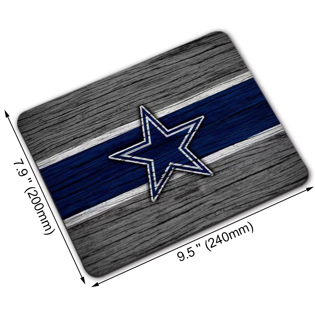 Pentagram Logo Cowboys Mouse Pad - Non-Slip Desk Mousepad for Wireless & Gaming Mouse - Perfect for Office, Home & Gaming Setup