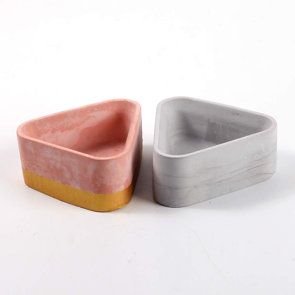 Triangle Silicone Planter Mold for Cement Succulent Flower Pots - DIY Handmade Home Decoration Tool for Indoor Plants & Garden Decor