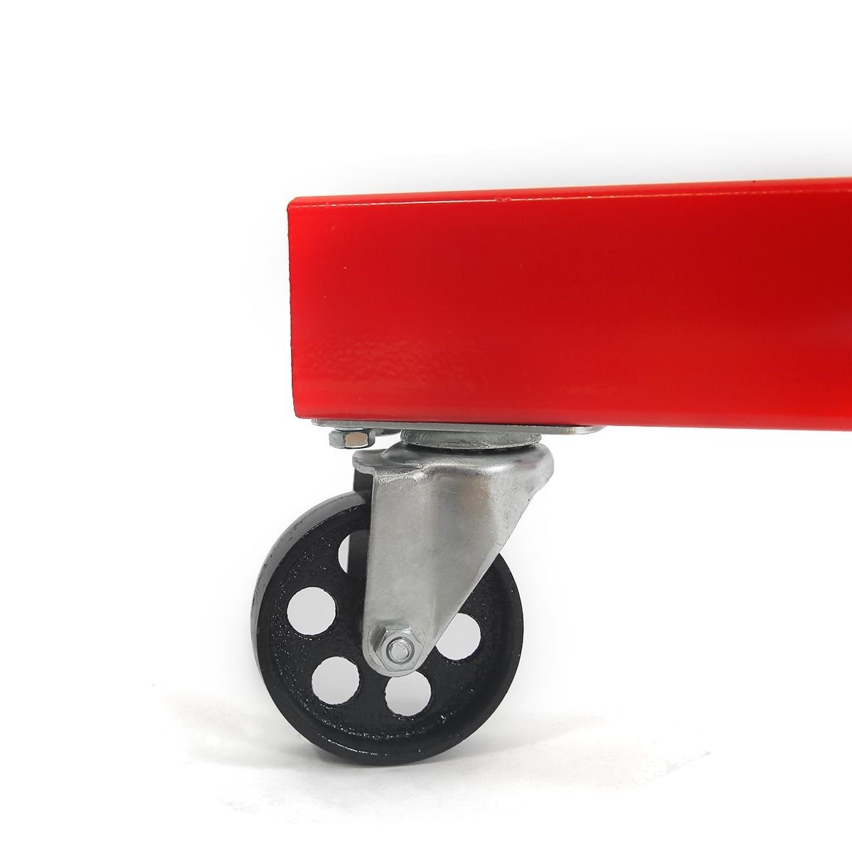 Stark USA 2 Ton Folding Engine Hoist Stand - Heavy Duty Cherry Picker Crane for Auto Repair, Garage & Workshop - Portable Foldable Lift for Car Engine Removal & Maintenance (Red)