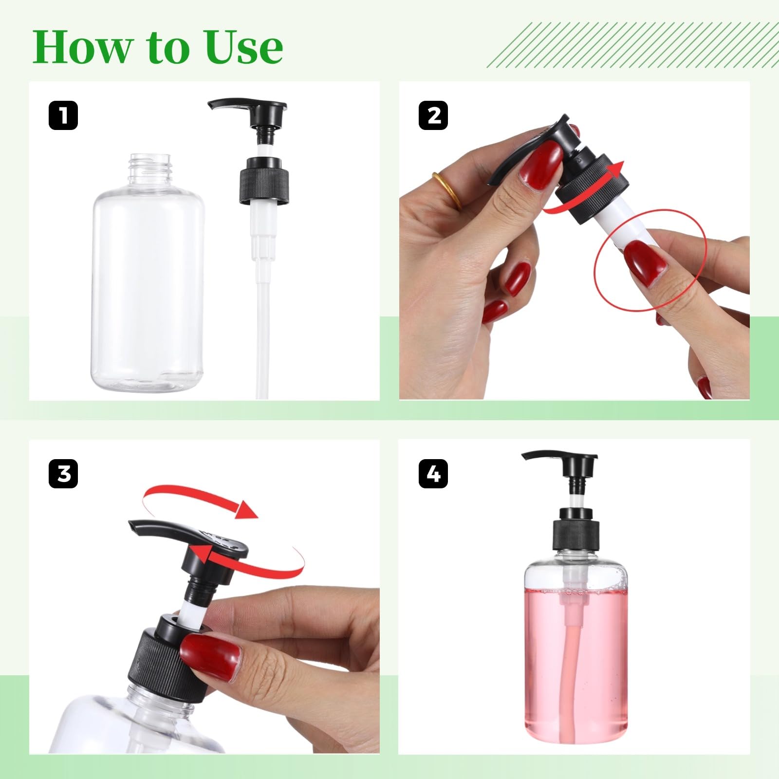 30 Pcs 8 oz Clear Empty Plastic Lotion Bottles with Pump - Refillable Travel Containers for Shampoo, Body Wash, Hand Soap, Oil & Face Cream | Portable Dispenser for Home, Salon, Gym & Travel Use