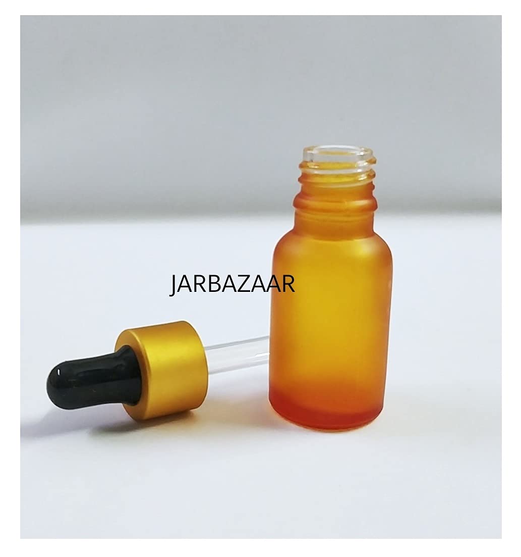 6-Pack 15ml Orange Frosted Glass Dropper Bottles for Essential Oils, Aromatherapy, DIY Skincare & Cosmetics - Leakproof Travel Containers for Home, Spa & On-the-Go Use