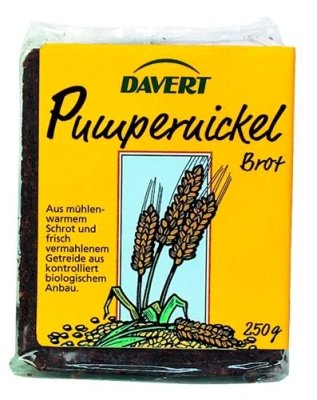 Organic Davert Pumpernickel Bread - 250g Whole Grain Rye Bread | Healthy Snack for Breakfast, Lunch Box & Low-Carb Diet
