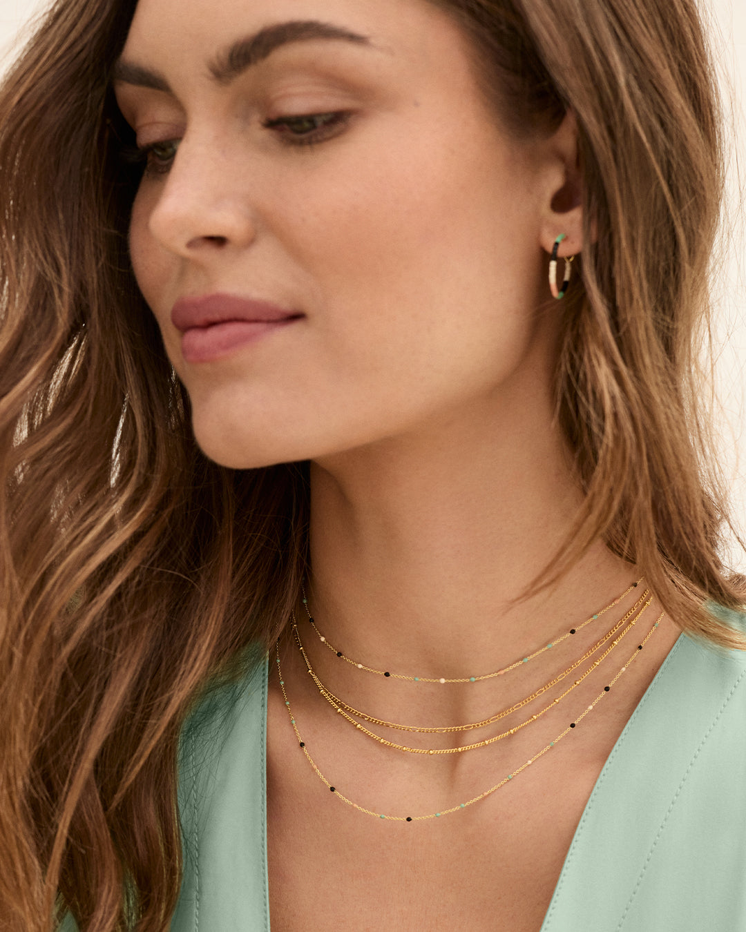 Enzo Chain Necklace for Women - 18K Gold Plated Stainless Steel Layering Necklace - Elegant & Durable Jewelry Gift for Her - Perfect for Everyday Wear, Date Night & Special Occasions