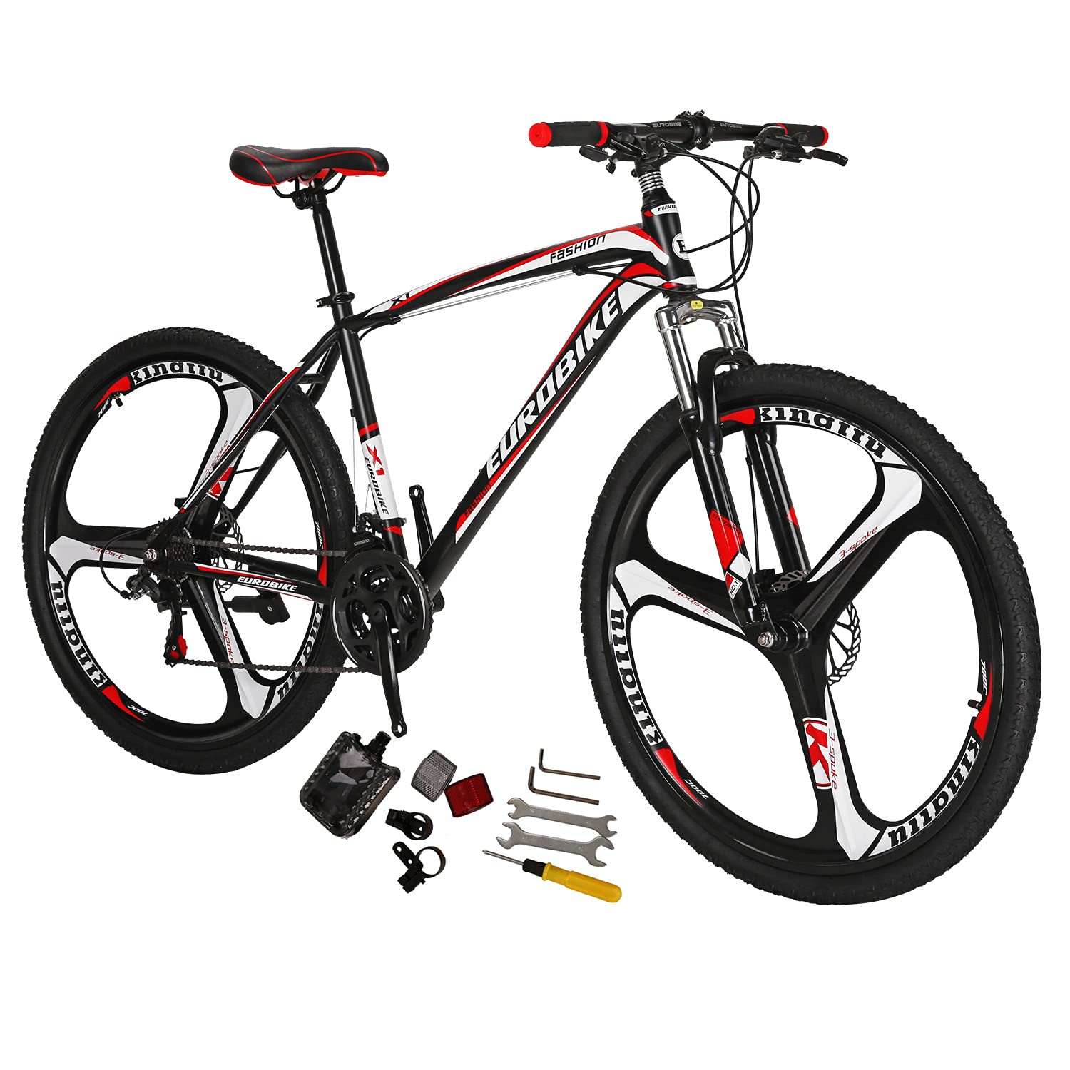 **Eurobike 27.5 Inch Adult Mountain Bike for Men - 21 Speed Disc Brake Commuter Bicycle for Youth & Adults - Perfect for Trail Riding, Commuting & Outdoor Adventures**