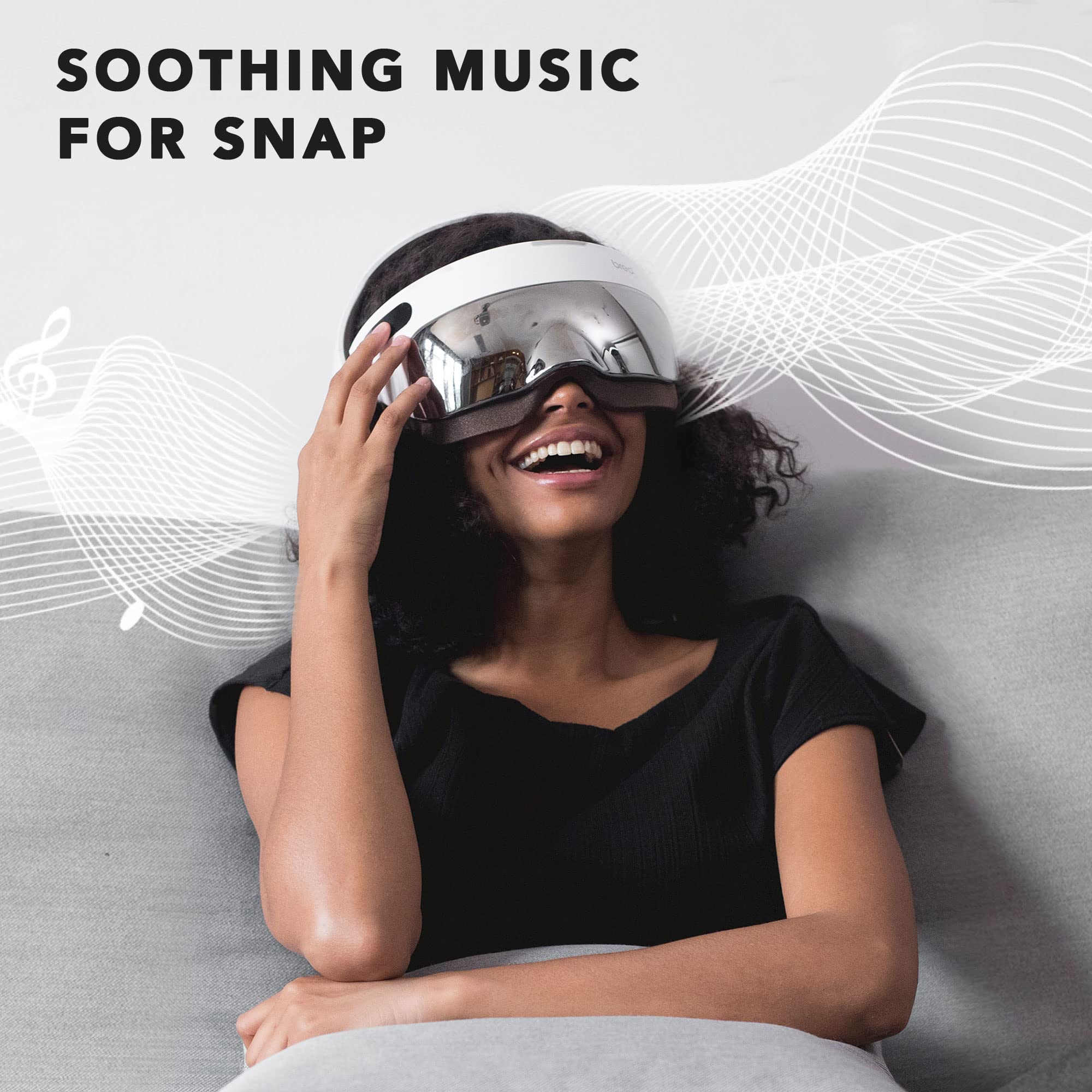 Breo iDream5s Electric Head Massager with Heat Therapy - 3D Kneading & Pressure Relief for Eyes, Neck & Scalp - Smart App Controlled Relaxation Device for Stress Relief & Better Sleep at Home/Office