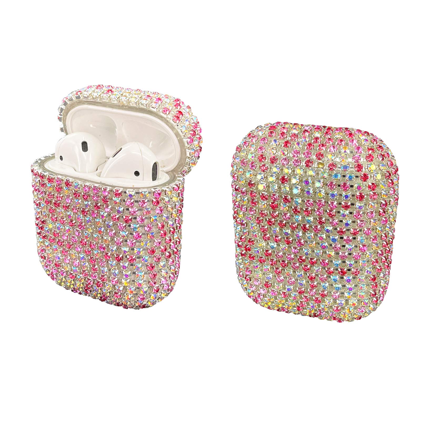 Sparkle Diamond Hard Case for Apple AirPods 1 & 2 - Protective Cover with Carrying Case | Glittery Phone Accessory for Women, Girls | Perfect for Travel, Gym & Daily Use