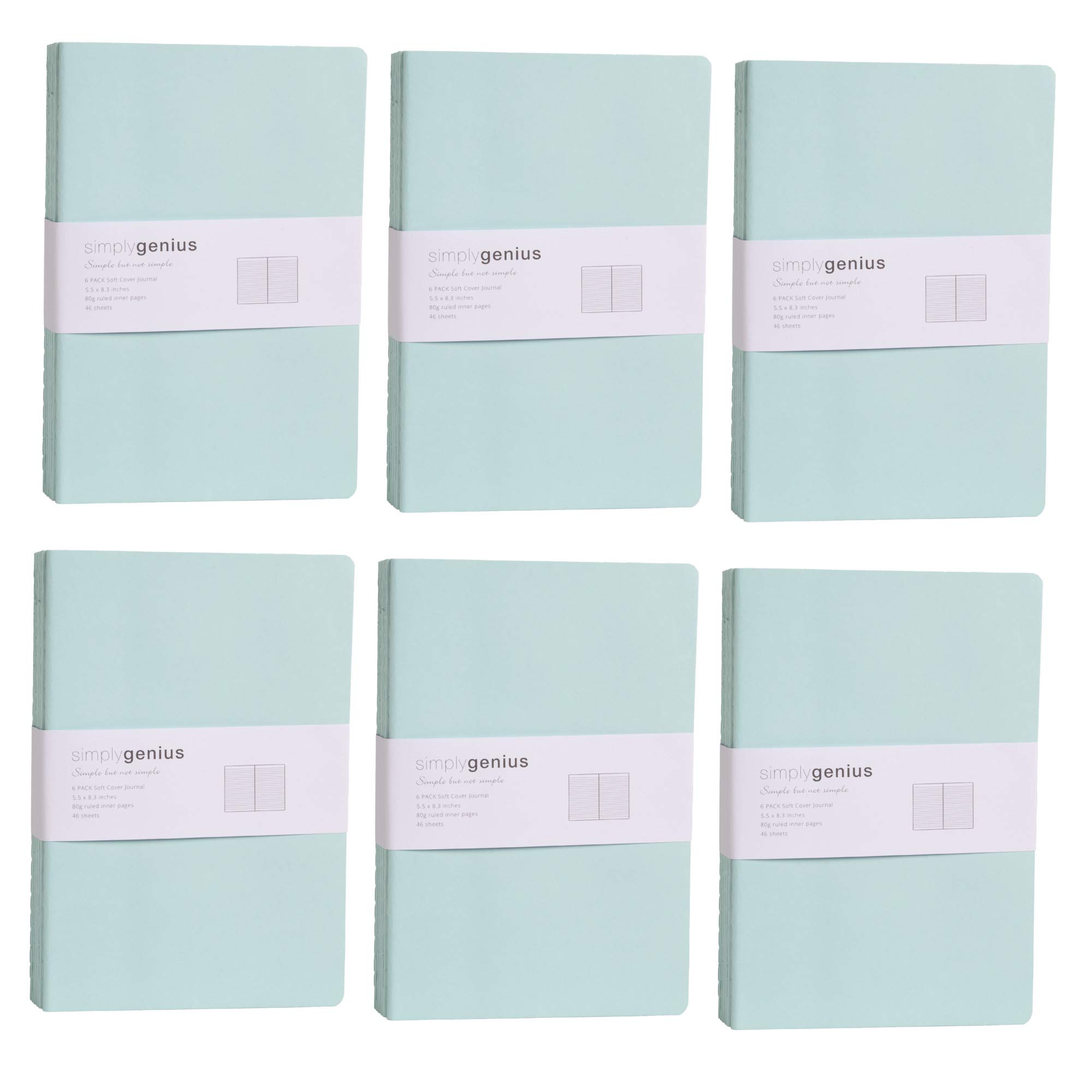 Simply Genius A5 Notebooks - 30 Pack, 5.5