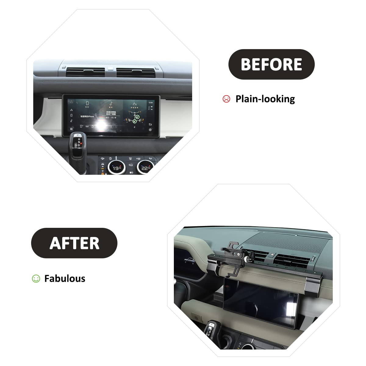 Universal Car Phone Holder Mount for Land Rover Defender 90/110/130 (2020-2025) - Adjustable Center Console Phone Stand with Non-Slip Grip, Compatible with iPhone & Android - Perfect for GPS Navigation & Hands-Free Driving