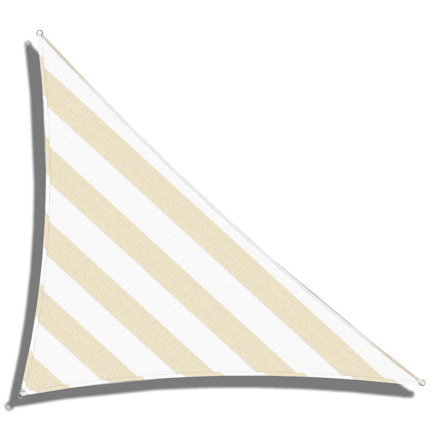 COARBOR 13'x16'x20.6' Right Triangle Sun Shade Sail - Beige White UV Block Canopy for Patio, Yard, Deck & Garden | Custom Sizes Available | Perfect for Outdoor Relaxation, BBQ Parties & Sun Protection