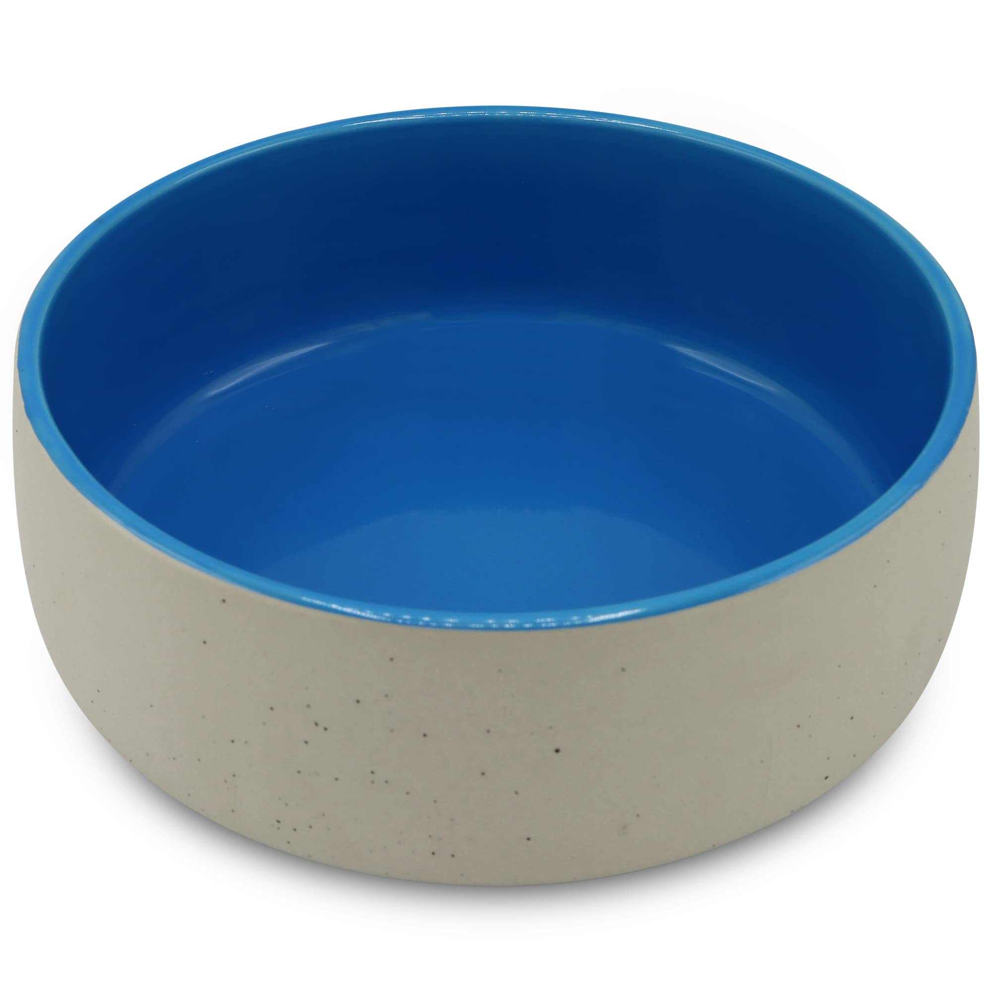 Premium Ceramic Dog Food Bowl with Measuring Marks - Handmade Pet Dish for Small, Medium & Large Dogs & Cats - 2 to 6 Cup Capacity (9 Inch) - Perfect for Portion Control & Healthy Feeding at Home or Travel
