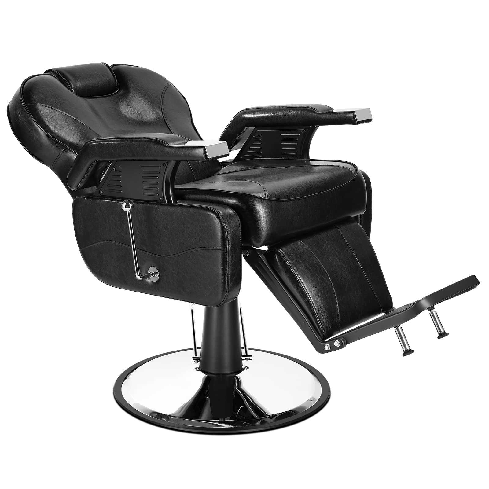 360° Swivel Hydraulic Barber Chair - Reclining Salon Styling Chair for Hair Stylists & Barbers | Professional Beauty Salon Equipment for Haircuts, Shaves & Styling Sessions