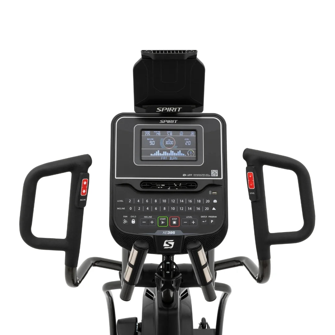 Spirit XE395V2 Elliptical Machine - Low Impact Cardio Trainer for Home Gym - Perfect for Small Spaces & Full Body Workouts