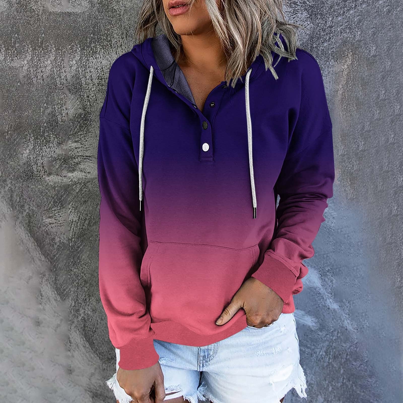 Women's Casual Hoodie - Fall Fashion Pullover Sweatshirt with Drawstring Hood & Pocket | Cozy Loose Fit for Everyday Wear, Outdoors & Lounge