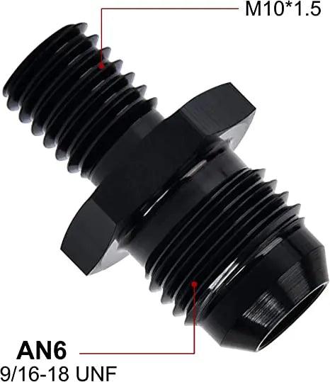 EVIL ENERGY AN Male Flare to Male Metric Fitting Adapter - High-Quality Aluminum Alloy Fuel Line Connector for Automotive, Racing & Performance Upgrades - Perfect for Fuel Systems, Oil Lines & Hydraulic Applications