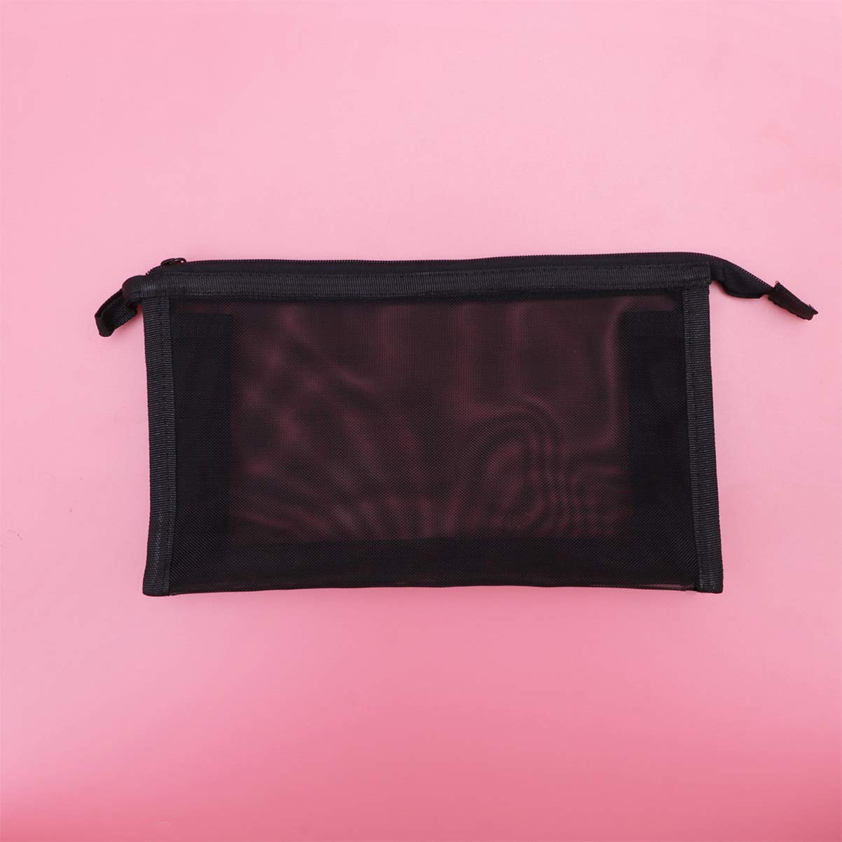 NUOBESTY 2 Pack Clear Mesh Makeup Bags for Travel - Waterproof Cosmetic & Toiletry Organizer - Portable Travel Essentials for Women, Gym, Vacation & Daily Use