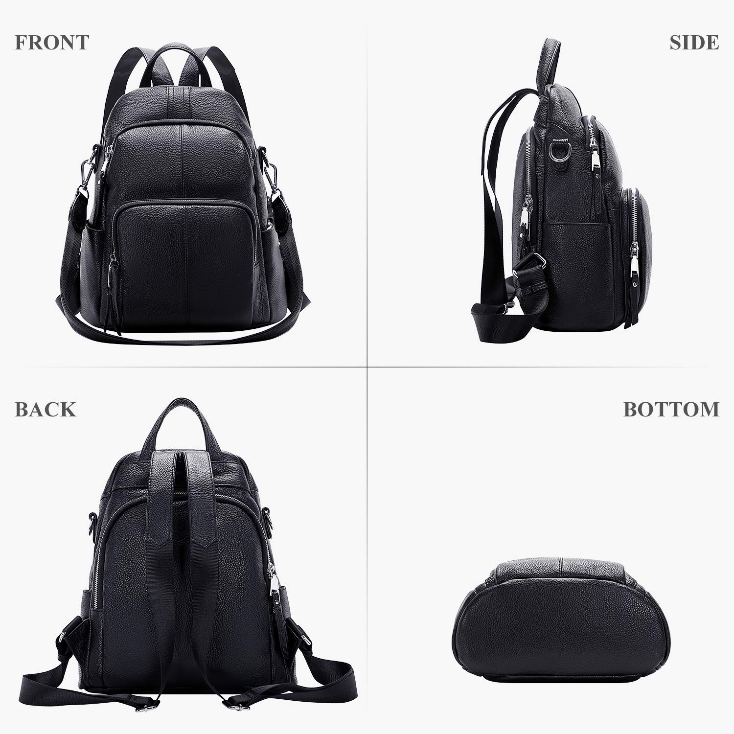 ALTOSY Soft Leather Backpack Purse for Women - Stylish Versatile Shoulder Bag for Work, Travel & Daily Use | Durable & Comfortable