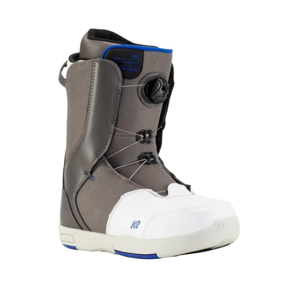 K2 Kat Snowboard Boots 2021 - Kids' Grey Size 4 | Comfortable & Durable Winter Snowboarding Shoes for Boys & Girls | Perfect for Mountain Resorts & Snow Parks
