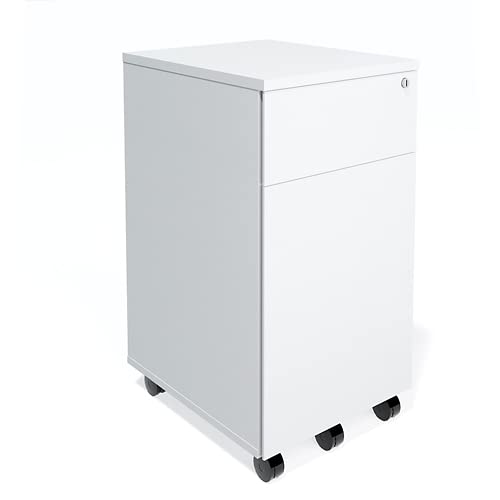 Hubbub Maker Mobile Three Drawer Pedestal Black - Rolling Storage Cabinet for Office, Home, or Classroom Organization