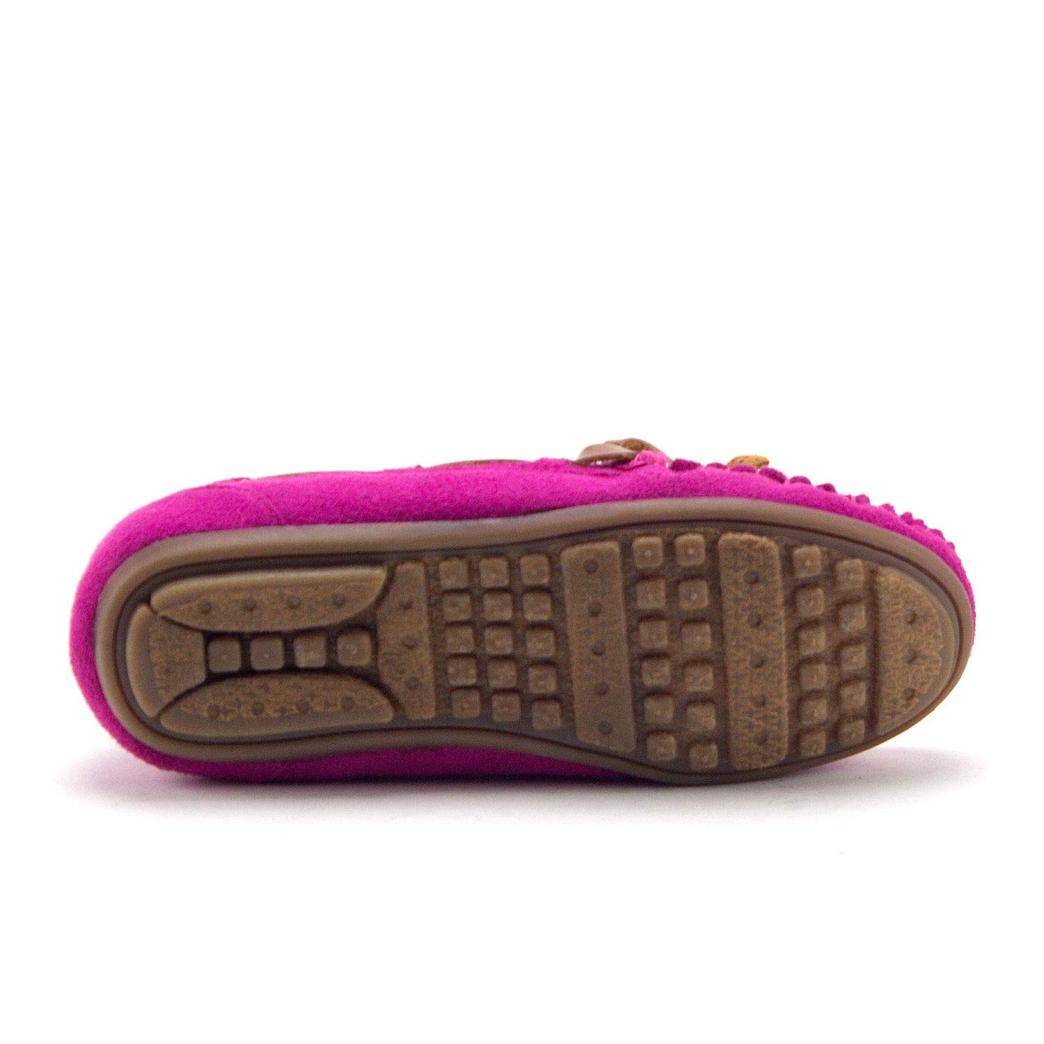 Jazamé Little Girls Tasha Warm Fur Lined Slip-On Moccasins - Cozy Casual Flats for Toddlers & Kids - Perfect for Indoor Play, Winter Outfits & School Days