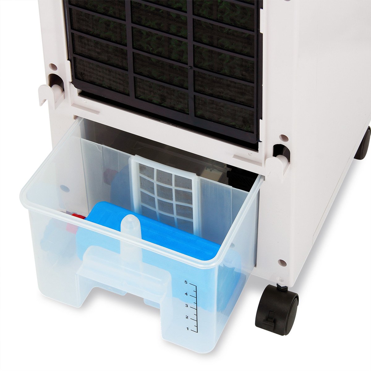 MONZANA® 4-in-1 Portable Air Cooler with 5L Tank, LED Display, Fan, Ionizer, Humidifier & Air Purifier - Perfect for Bedroom, Office & Home Cooling
