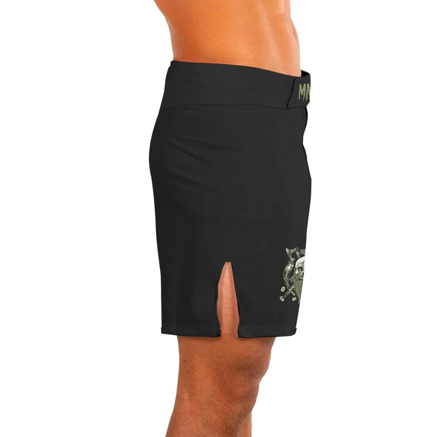 3D Viking Tattoo MMA Shorts for Men - Soft Compression Workout & Fight Shorts - Breathable & Stretchable - Perfect for Training, MMA, Gym & Birthday Gifts