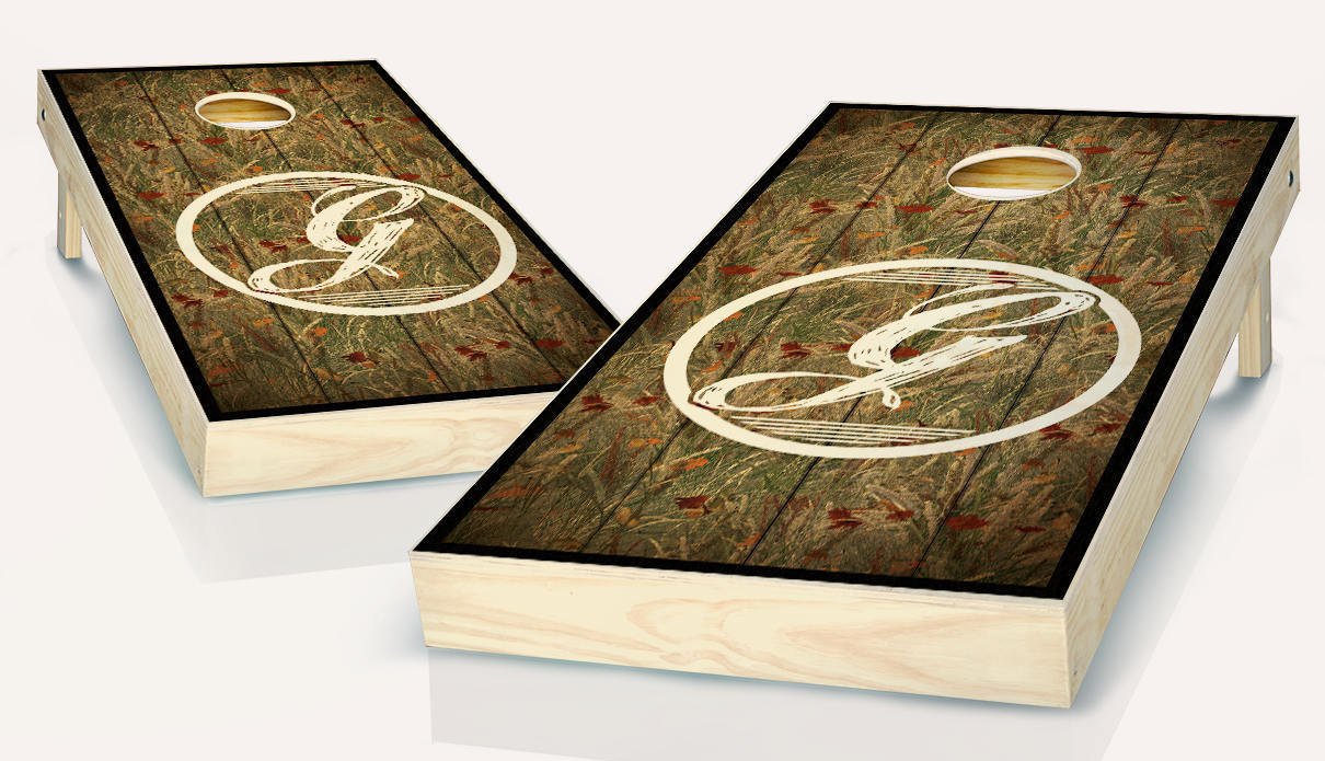 Custom Stained Cornhole Boards Set - Regulation Size Bean Bag Toss Game with 8 ACA Approved Bags | Perfect for Backyard Parties, Tailgating & Outdoor Family Fun
