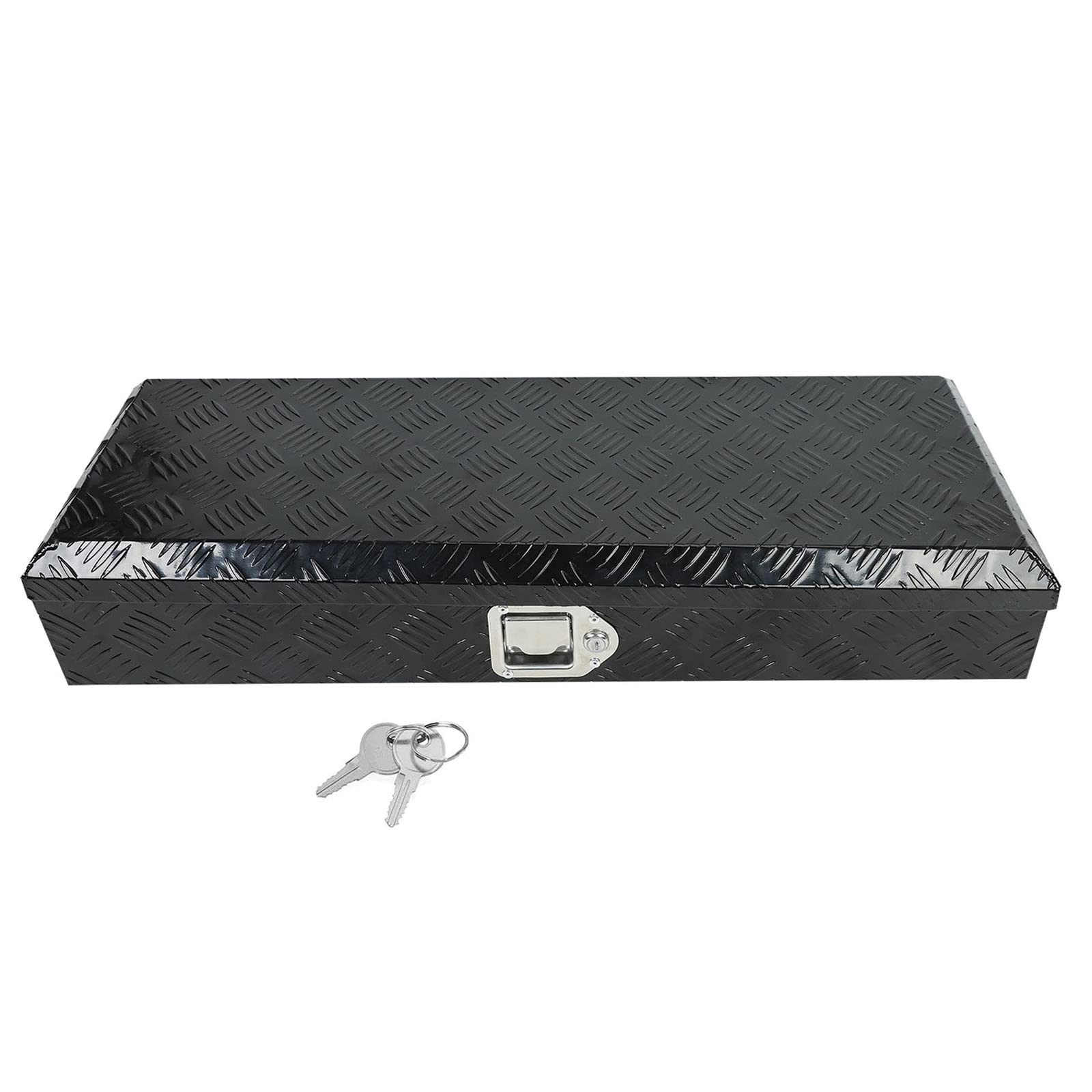 Heavy Duty Black Aluminum Pickup Truck Bed Tool Box - 34.5