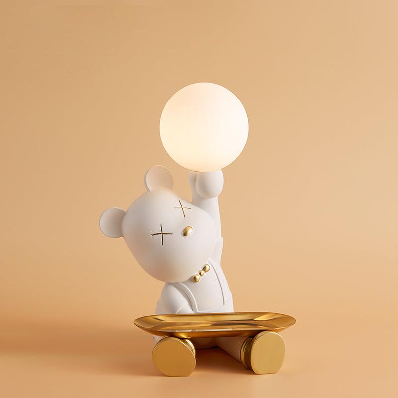 Violent Bear Tray Desk Lamp - Adjustable LED Reading Light with USB Charging Port for Study, Office & Bedroom - Perfect for Night Reading, Working & Home Decor