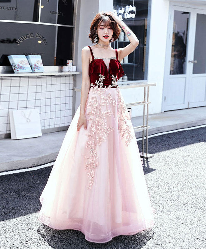 Elegant Pink Sweetheart Tulle Lace Long Prom Dress for Women - Formal Evening Gown for Homecoming, Wedding Guest & Special Occasions