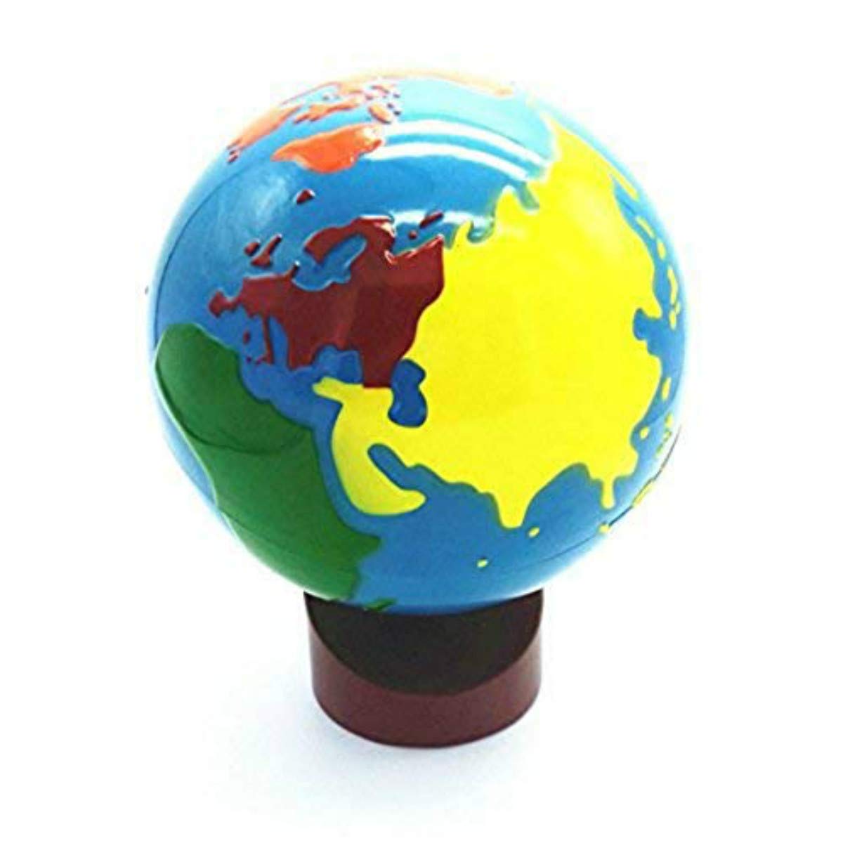 Montessori Baby Earth Globe Toy - Wood & Plastic World Map Learning Globe for Kids - Early Education Teaching Aid for Geography & World Exploration - Perfect for Classroom, Homeschool & Playroom (Multicolor)