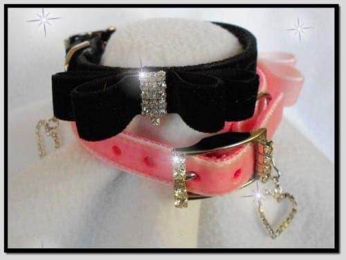 Velvet Bow Tie Dog Collar for Small Medium Large Dogs - Adjustable Soft Pet Collar with Bowknot - Perfect for Weddings, Parties & Daily Walks