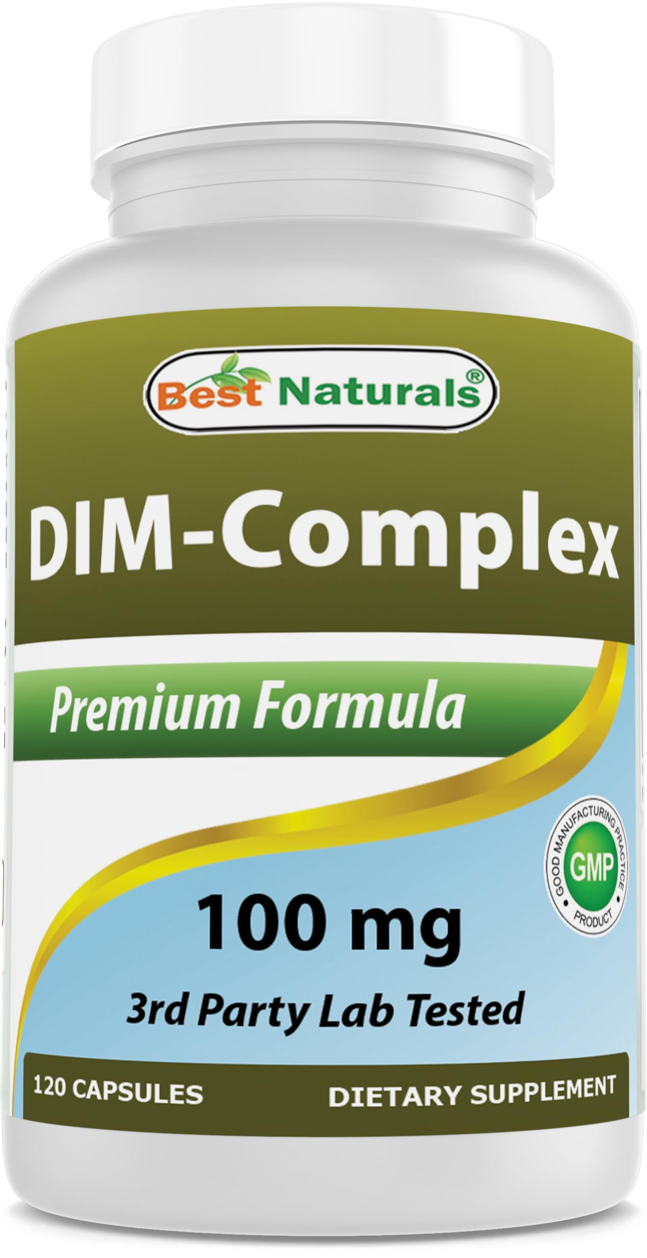 Best Naturals DIM Supplement 100mg - 120 Capsules for Estrogen Balance & Metabolism Support | Hormonal Acne Relief, PCOS, Menopause & Bodybuilding Aid | Supports Healthy Hormone Levels for Women & Men