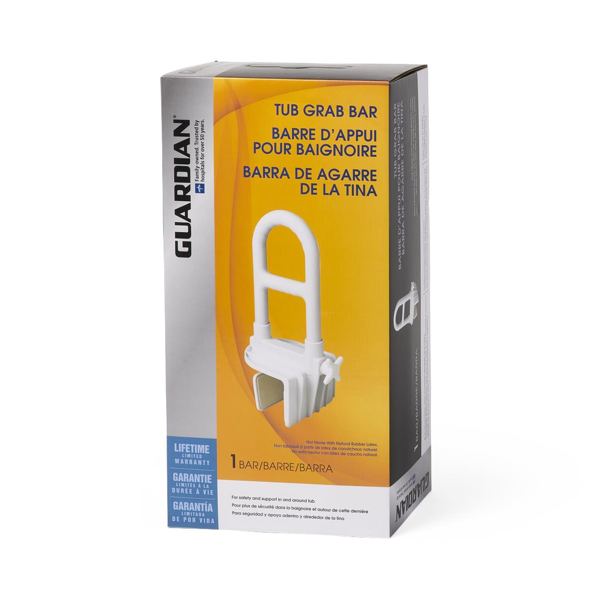 Sturdy Guardian Bi-Level Bathtub Grab Bar - ADA Compliant Safety Handle for Elderly & Disabled - Secure Bathroom Assist for Shower & Tub - Perfect for Fall Prevention & Mobility Support