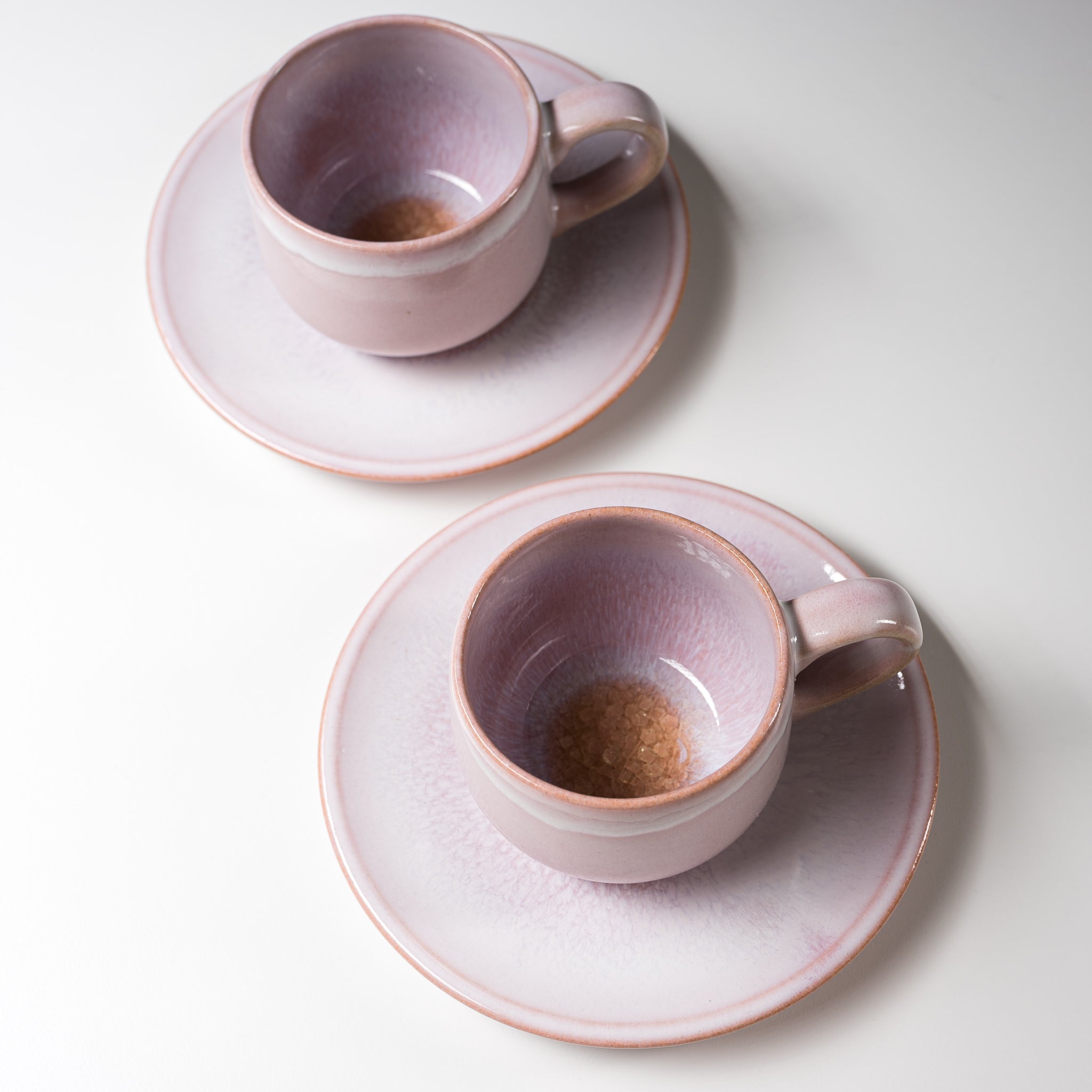 Tenryu Kiln Hagi Ware Japanese Tea Cup and Saucer Set - Milky Pink Ceramic for Matcha, Sencha & Traditional Tea Ceremony | Handcrafted Pottery Gift for Tea Lovers