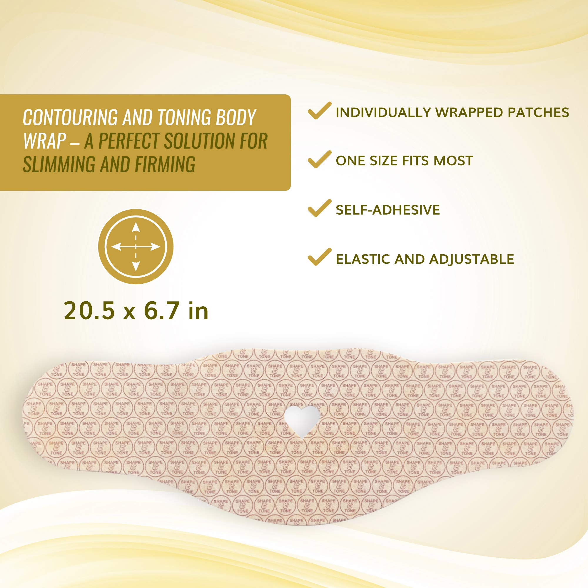 All Natural Moisturizing Body Applicator Wrap for Skin Hydration & Toning - Easy to Use Slimming Body Wraps (5 Pack) - Perfect for Spa Days, Weight Loss Support & At-Home Body Care