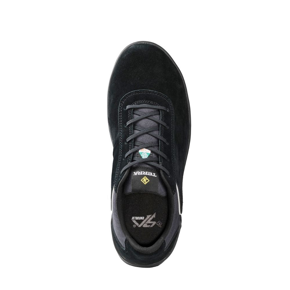 TR0A838YB16 Men's Aluminum Toe Skate Shoes - Lightweight Safety Work Shoes for Skating & Construction - Black Non-Slip Athletic Shoes | Perfect for Skateboarding, Warehouse Work & Outdoor Activities
