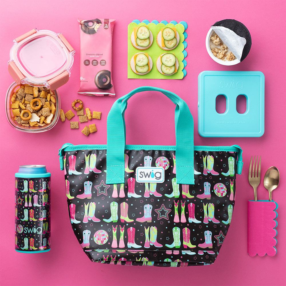 Disco Cowgirl Insulated Lunch Bag - Cute & Stylish Western Lunch Tote for Women & Girls - Perfect for School, Work, Picnics & Rodeo Events