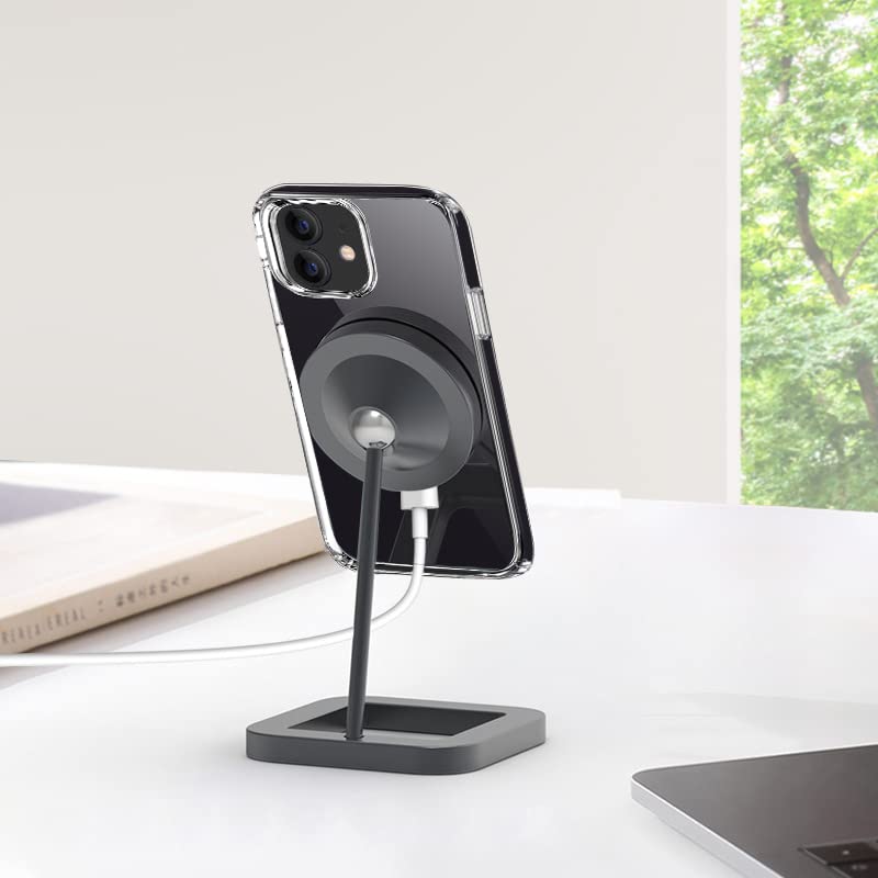 Magnetic iPhone 12 Mini Case with MagSafe Wireless Charging - Clear Shockproof Slim Protective Cover | Anti-Scratch Transparent Back | Perfect for Everyday Use & Wireless Charging Compatibility