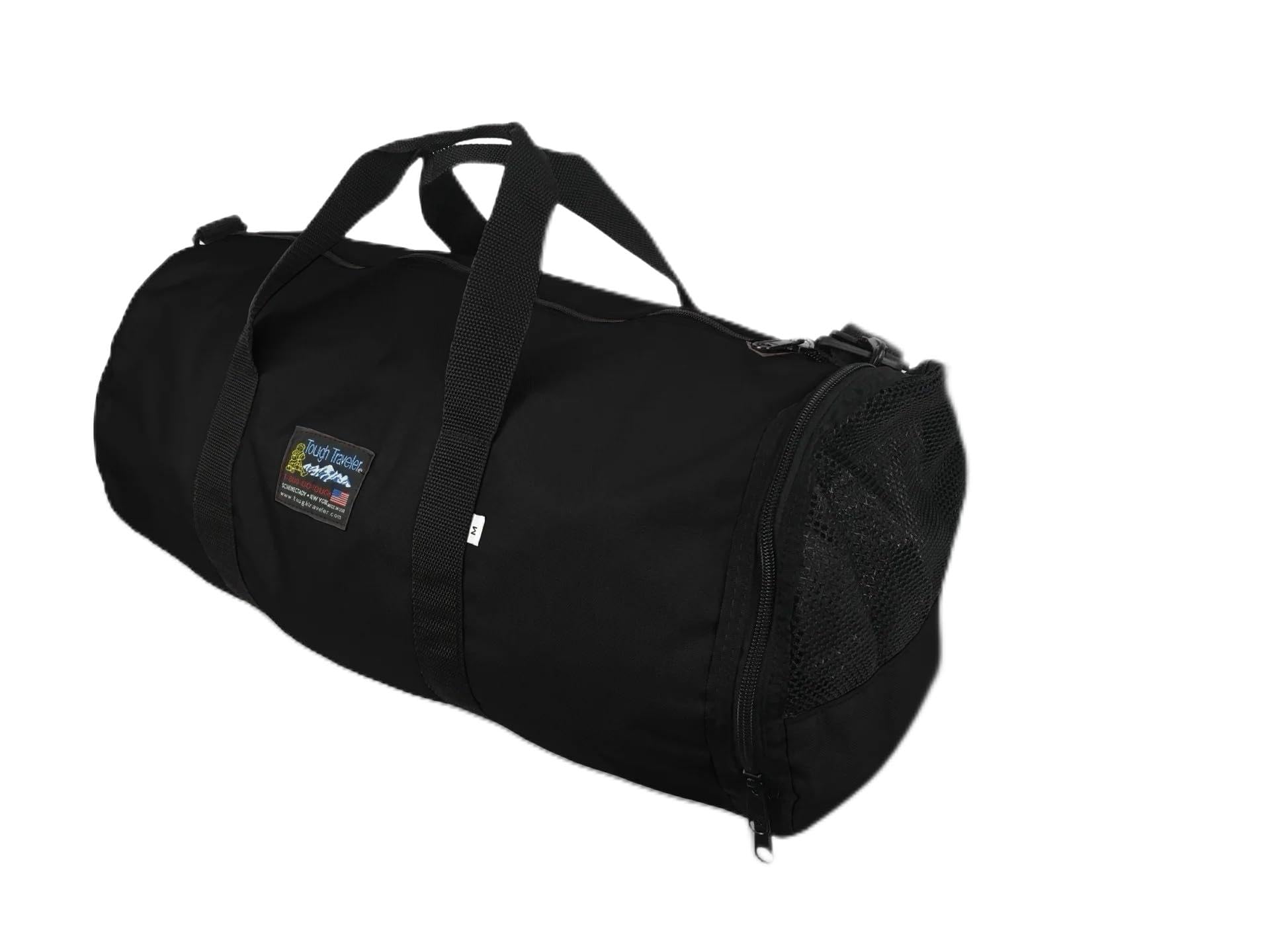 Premium Fitness Duffel Bag M - 100% Made in USA (Jet Black) - Perfect for Gym, Travel & Sports Gear Storage