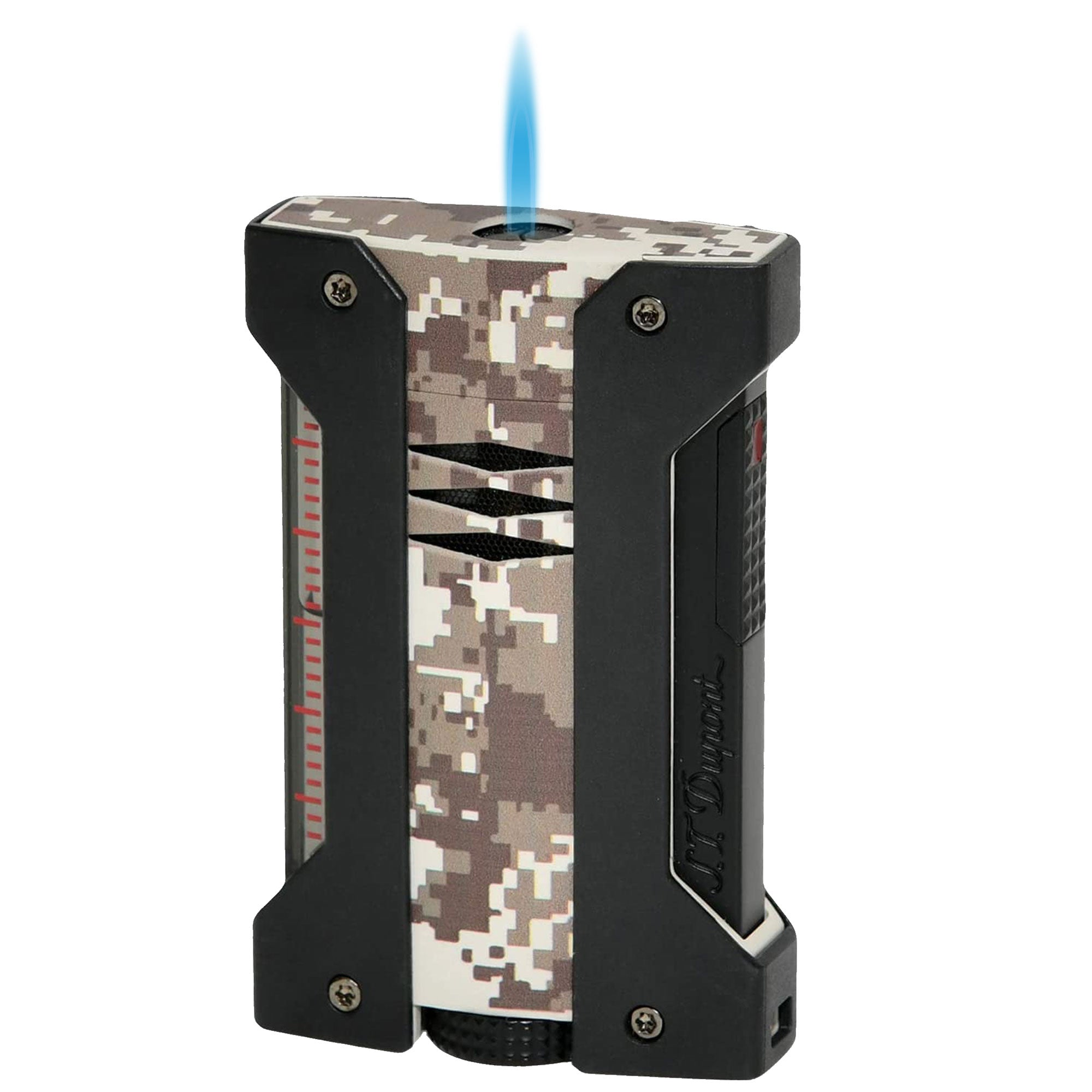 S.T. Dupont Defi Extreme Desert Camo Cigar Lighter - Premium Windproof Butane Lighter for Cigars, Outdoor Adventures & Survival Gear - Perfect for Camping, Hunting & Gifting