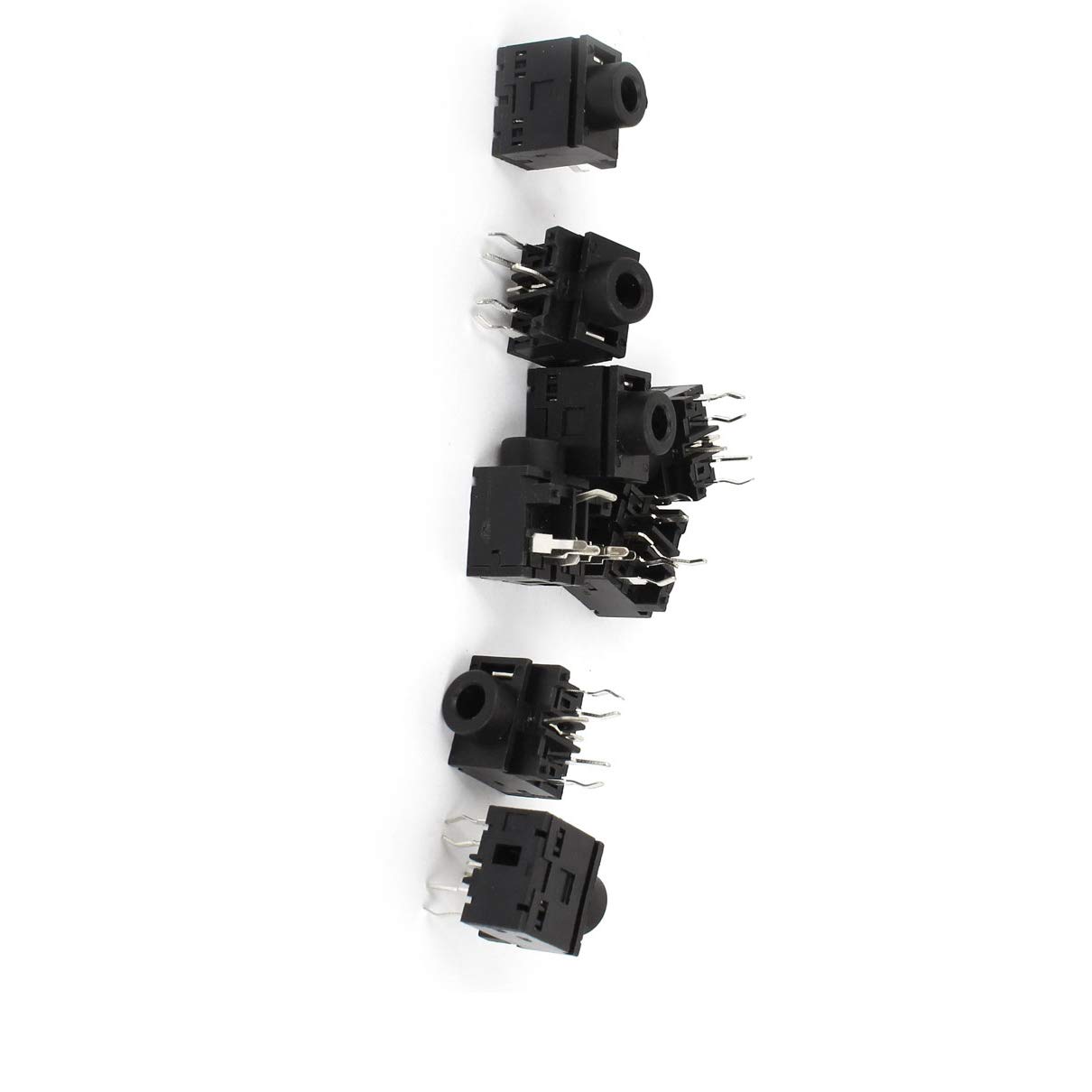 8Pcs 3.5mm Female Audio Jack Connector - 5 Pin PCB Mount Headphone Socket Adapter for MP3 Players, DIY Electronics & Audio Equipment Repair | Perfect for Headphone Jack Replacement, Audio Projects & Circuit Board Connections