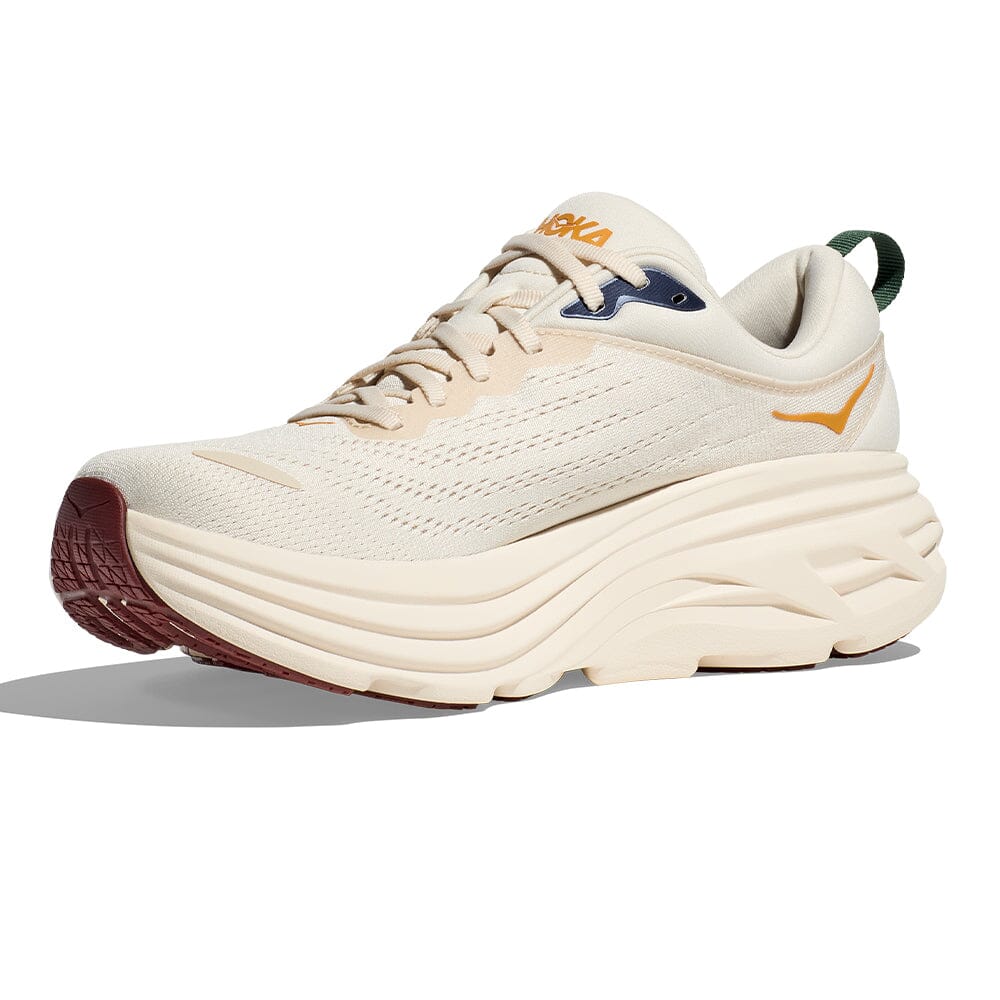 Hoka Men's Bondi 8 Running Shoes - Lightweight Cushioned Sneakers for Marathon, Jogging & Walking - Breathable Mesh Upper with Maximum Support & Comfort