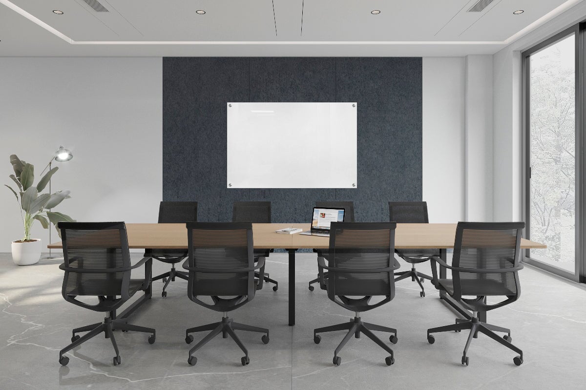 Echo Wall Cover with Integrated Glassboard - 3000x2800mm Whiteboard for Office & Home - Perfect for Meetings, Presentations & Creative Brainstorming