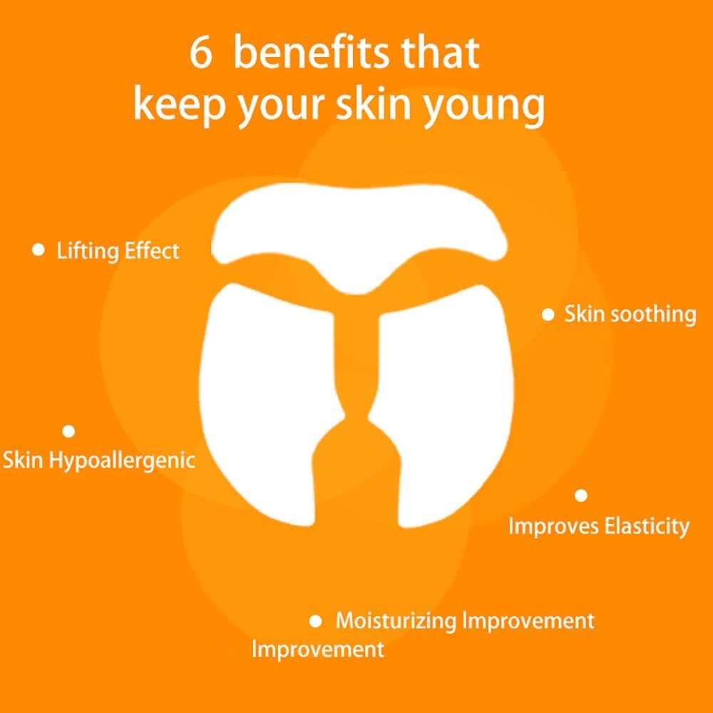 **Collagen Face Mask - Soluble Melting Film for Forehead & Cheeks, Moisturizing & Anti-Wrinkle Care, Skin Soothing & Firming Treatment - Improves Elasticity for Smooth Skin | Perfect for Daily Skincare & Spa Nights**